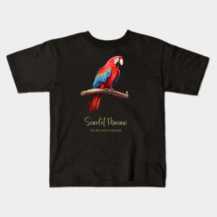 Scarlet Macaw - The Bird Lover Collection Kids T-Shirt